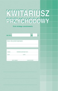DRUK KWITARIUSZ PRZYCHODOWY A4 3 SKŁADKI 400-1