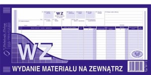 DRUK WZ WYDANIE MATERIAŁU NA ZEWNĄTRZ 1/3 A3 WIELOKOPIA 361-2