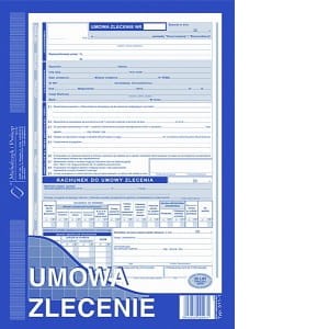DRUK UMOWA ZLECENIE A4 2 SKŁADKOWE 511-1U