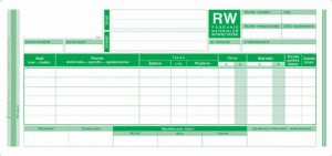 DRUK RW POBRANIE MATERIAŁÓW 1/3 A4 354-8