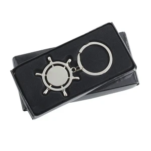 Brelok metalowy Steering Wheel, srebrny - druga jakość