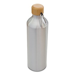 Butelka aluminiowa Luqa 800 ml, srebrny