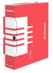 PUDŁO ARCHIWIZACYJNE DONAU A4 80 MM CZERWONE 7660301FSC-04