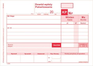 DRUK KP DOWÓD WPŁATY A6 WIELOKOPIA 401-5
