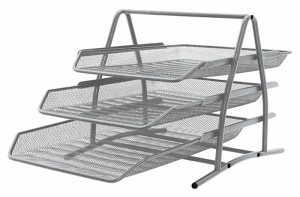 SZUFLADA Q-CONNECT 3 SZUFLADKI SREBRNA  KF00822