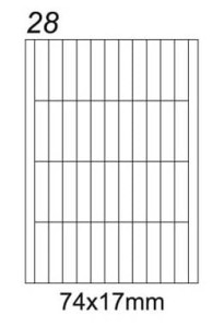 ETYKIETA EMERSON 74X17MM 100 ARKUSZY  eta4074x017w