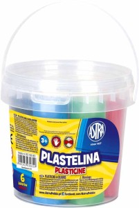 PLASTELINA ASTRA 6 KOLORÓW W WIADERKU
