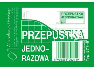 DRUK PRZEPUSTKA JEDNORAZOWA A7 571-9