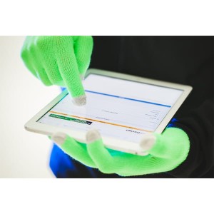 Rękawiczki Touch Control do urządzeń sterowanych dotykowo, zielony