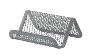 STOJAK NA WIZYTÓWKI Q-CONNECT SREBRNY  KF04729