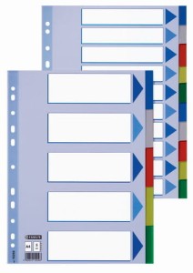 PRZEKŁADKI PLASTIKOWE ESSELTE A4 NUMERYCZNE 1-54 100109