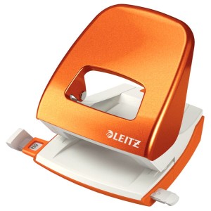 DZIURKACZ LEITZ 5008 METALICZNY POMARAŃCZOWY