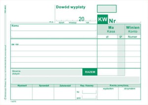 DRUK KW DOWÓD WYPŁATY A6 WIELOKOPIA 402-5